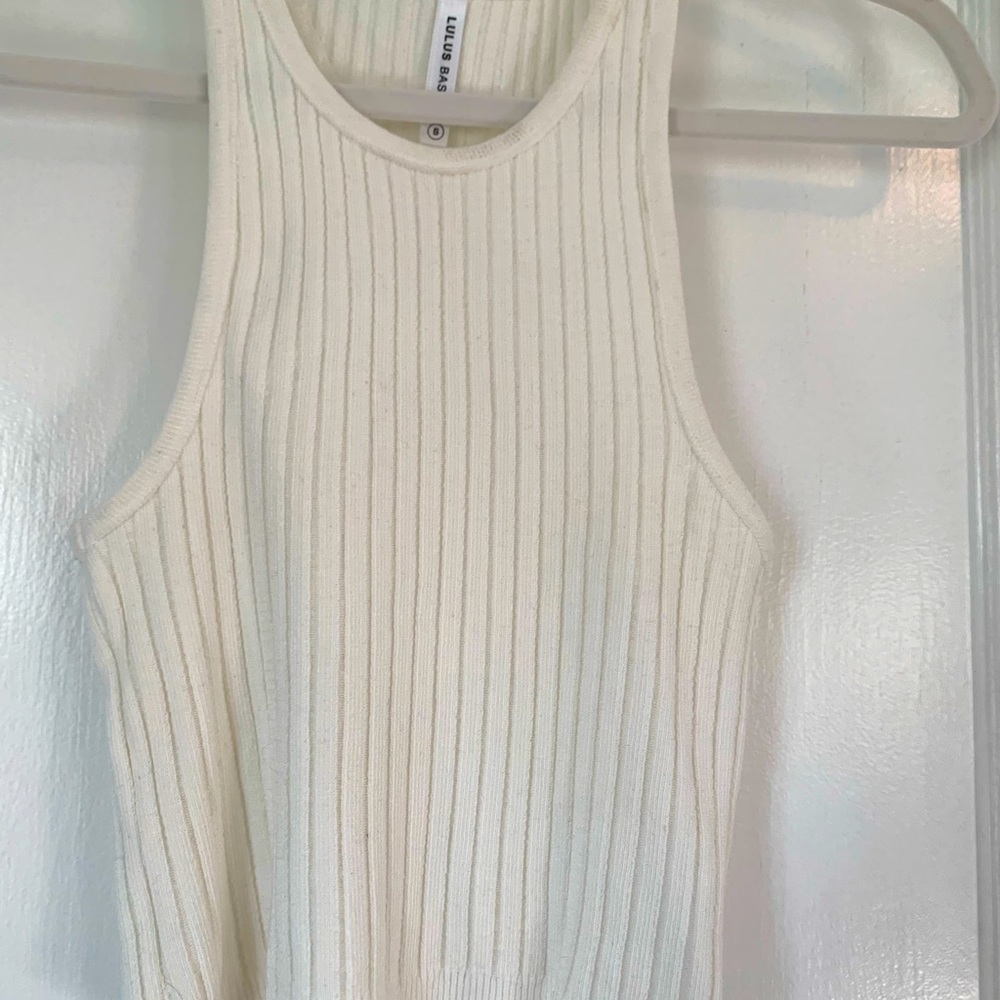White Ribbed Tank